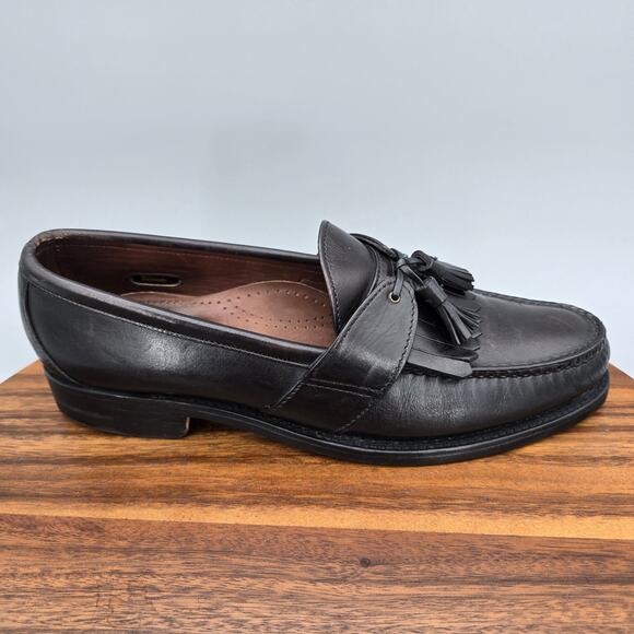 Allen Edmonds Enfield Loafers Men\'s 10.5 C Black Leather Kiltie Tassel Shoes main image 7